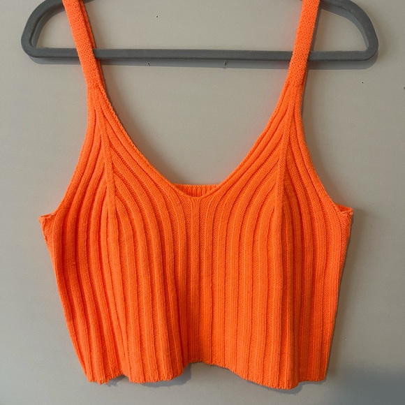 Gilli Tops - Orange sweater tank